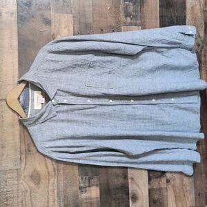 Carbon 2 Cobalt Effortlessly Cool Gray Long Sleeve Button Up Shirt Sz XXL Men